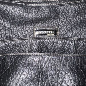 Rosetti Clara Crossbody Bag Black Texture Purse Adjustable Strap Shoulder Preppy